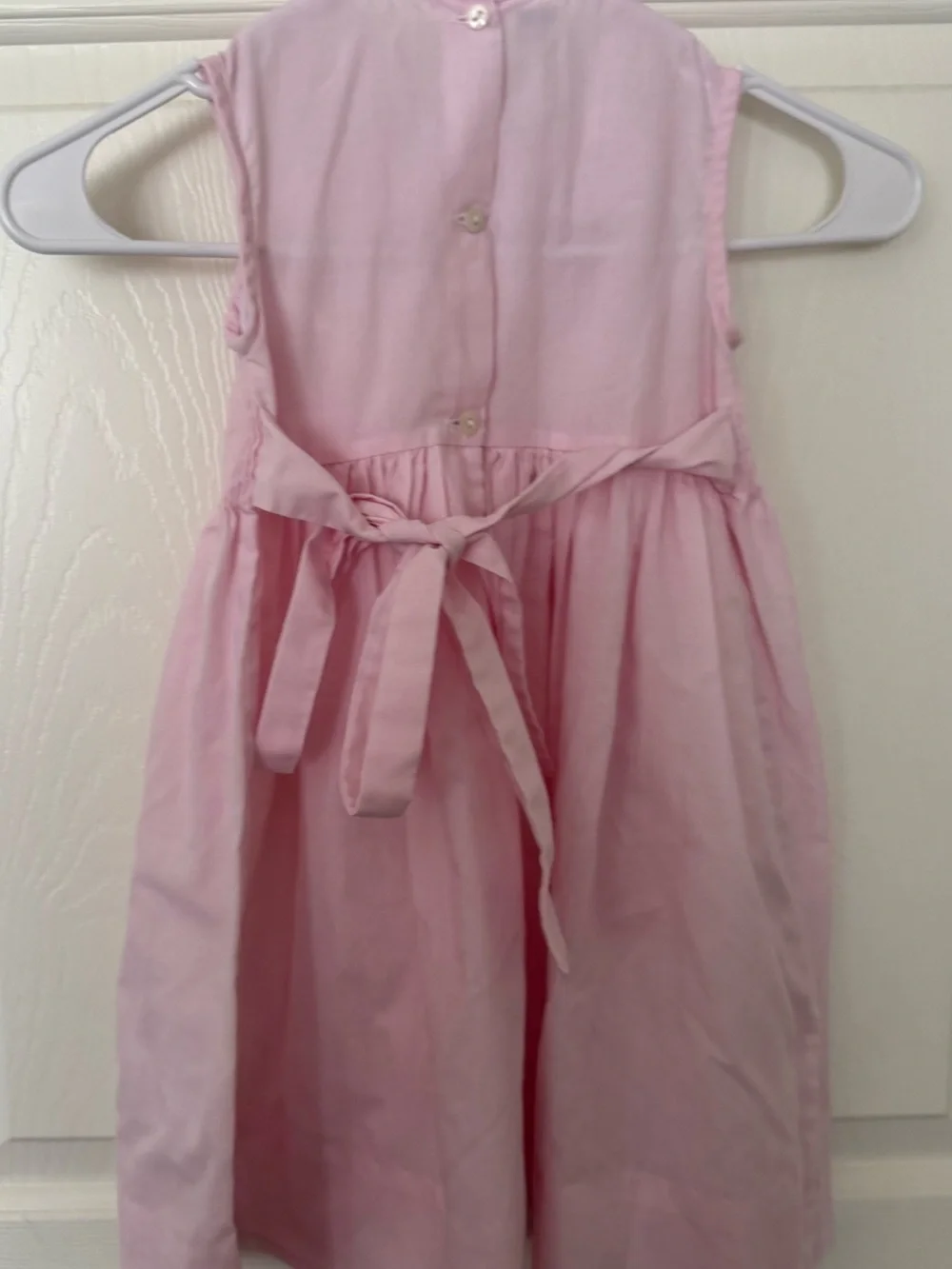 Amanda Remembered hand Smocked Girls' pink Dress with rose Embroidery size 3t